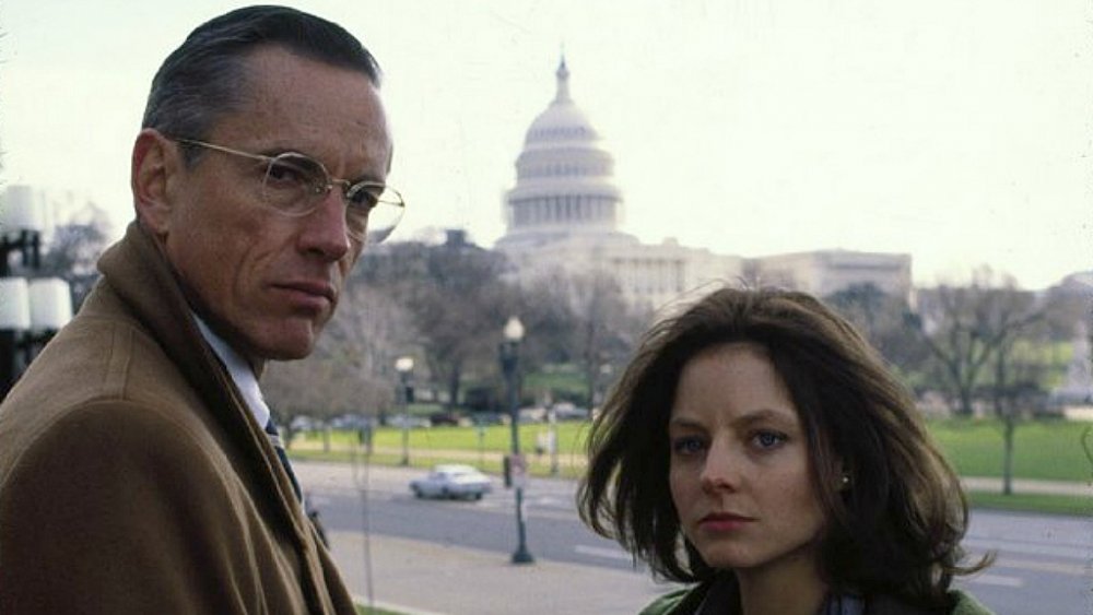 Scott Glenn as Jack Crawford and Jodie Foster as Clarice Starling in The Silence of the Lambs