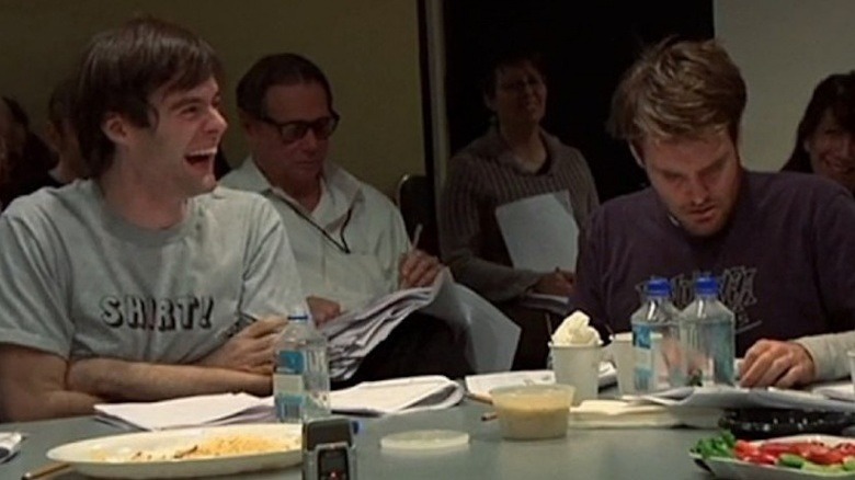 Bill Hader and Will Forte at SNL table read