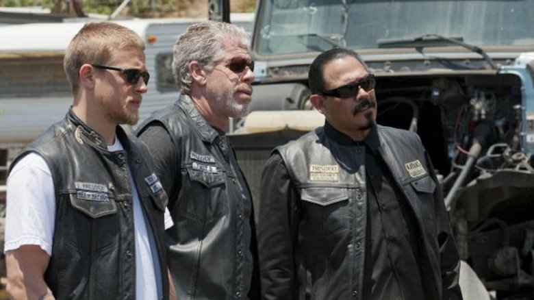 Charlie Hunnam and Ron Perlman in Sons of Anarchy