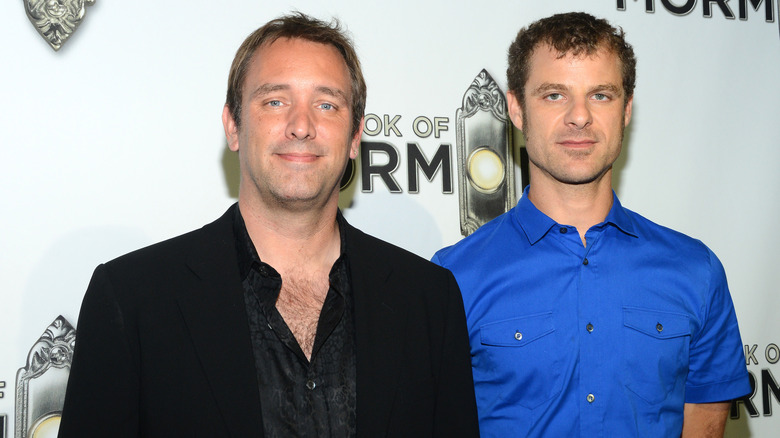 Parker and Stone at the Book of Mormon opening