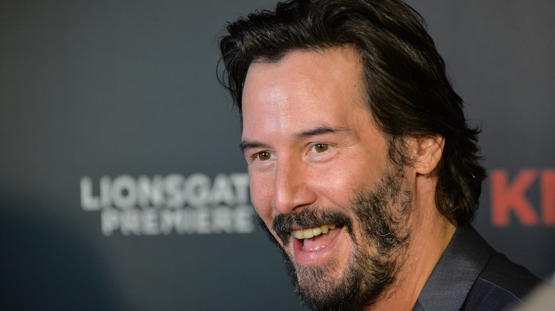 Keanu Reeves smiling