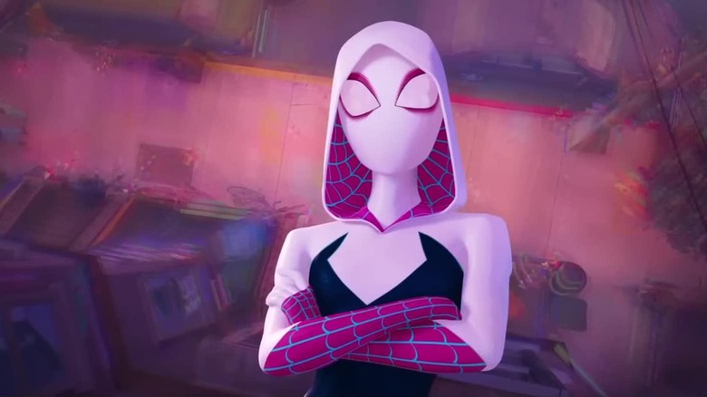 Gwen Stacy with her arms crossed