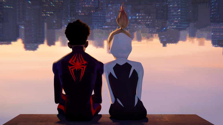 Miles Morales and Gwen Stacy enjoying the view