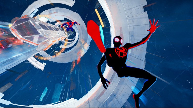 Miles in a skirmish with Spider-Man 2099