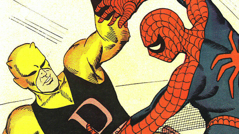 Daredevil and Spider-Man fight in circus