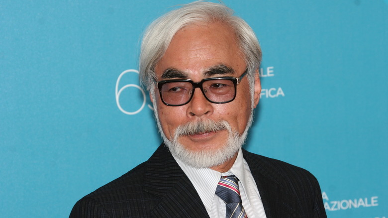 Hayao Miyazaki smiling