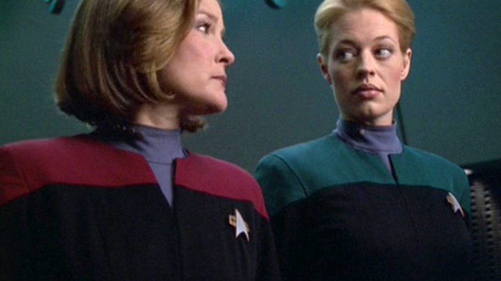 Kate Mulgrew and Jeri Ryan in Star Trek: Voyager