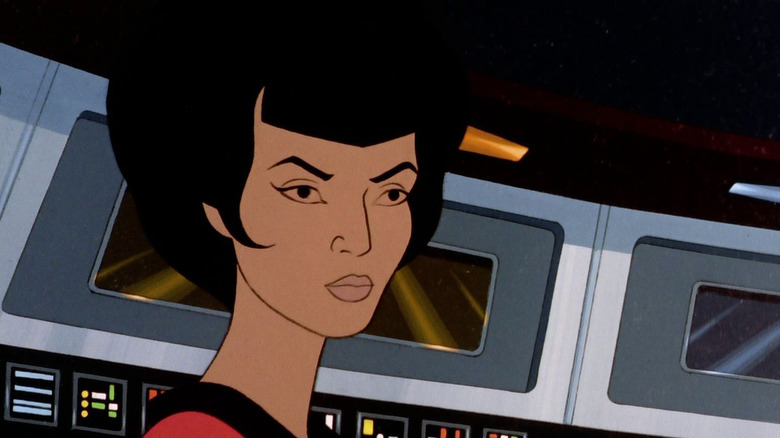 Uhura on the bridge 