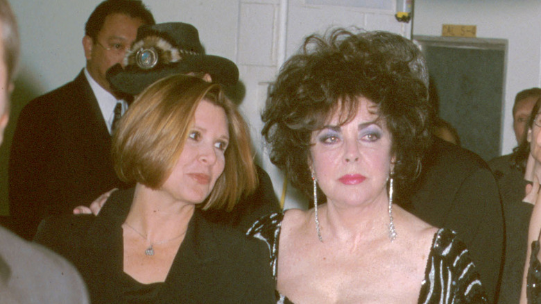 Carrie Fisher with Liz Taylor