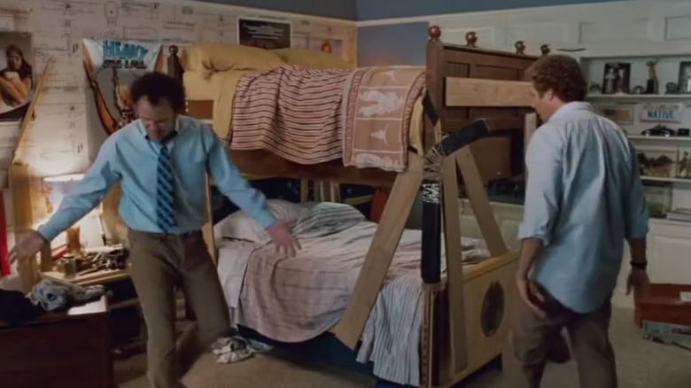 Dale and Brennan near bunk beds