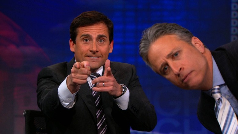 Steve Carell and Jon Stewart