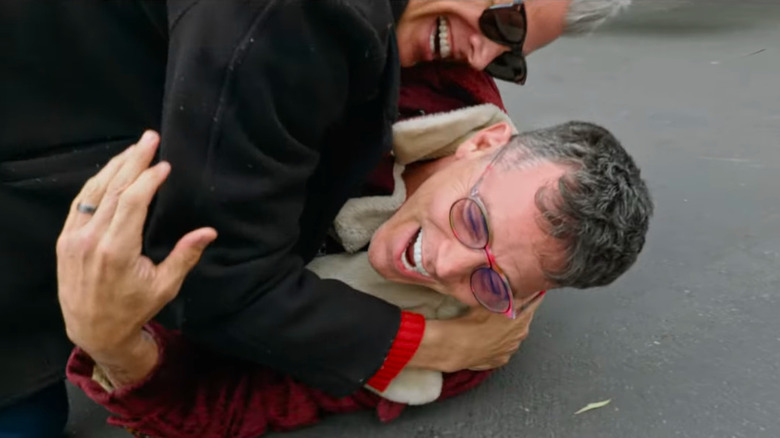 Steve-O and Johnny Knoxville hugging