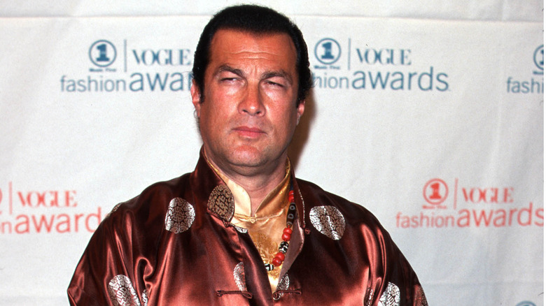 Steven Seagal scowling