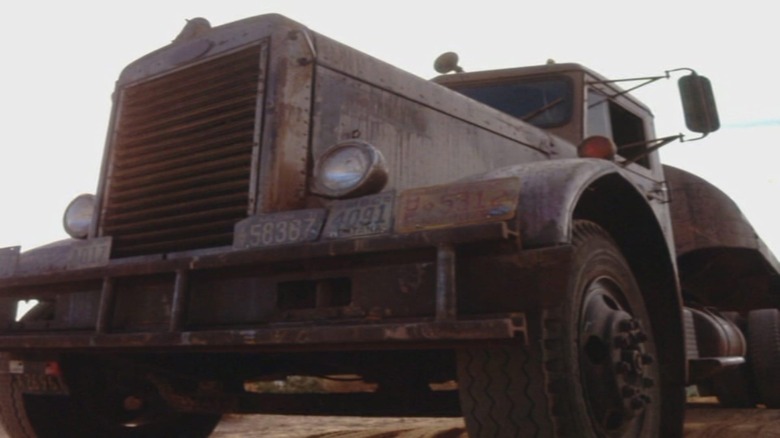 Close-up of truck in Duel