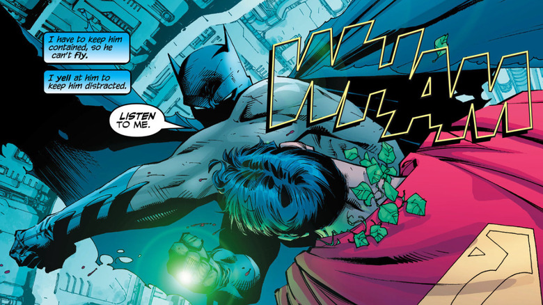 Batman wields the kryptonite ring Superman gave him in Batman #612 by Jeph Loeb, Jim Lee, and Scott Williams