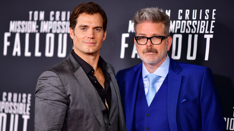 Cavill and McQuarrie at the Fallout premiere