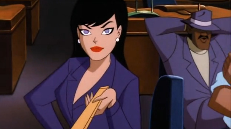 Lois Lane with a ruler