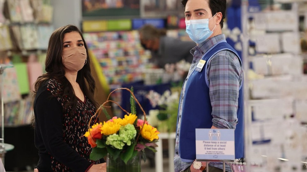 Amy and Jonah wearing masks