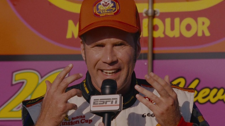 Ricky Bobby holds up hands