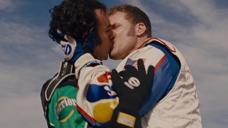 Ricky Bobby kisses Jean Girard