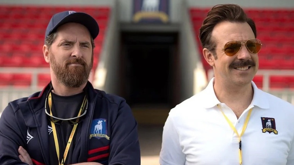 Jason Sudeikis and Brendan Hunt in Ted Lasso