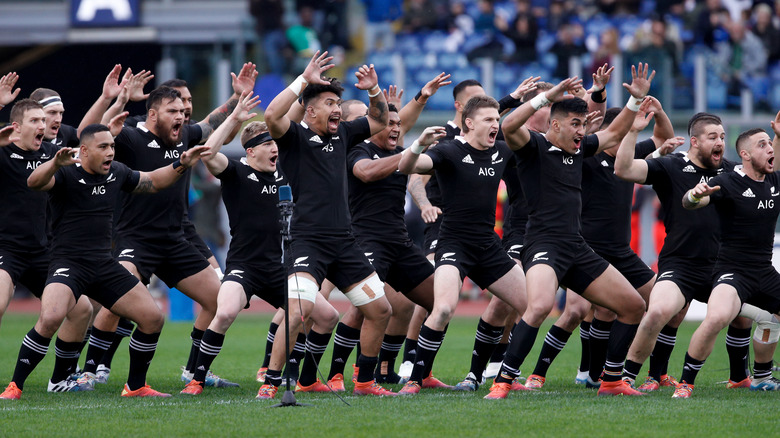 All Blacks perform their haka