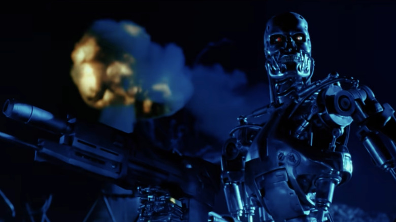 A T-800 on the battlefield