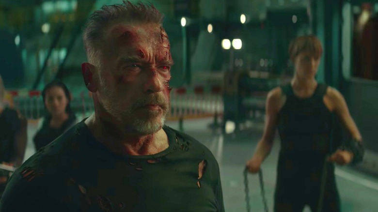 An old T-800 confronts the Rev-9