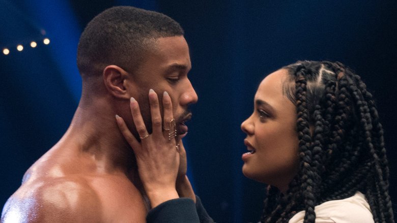 Michael B. Jordan and Tessa Thompson in Creed II