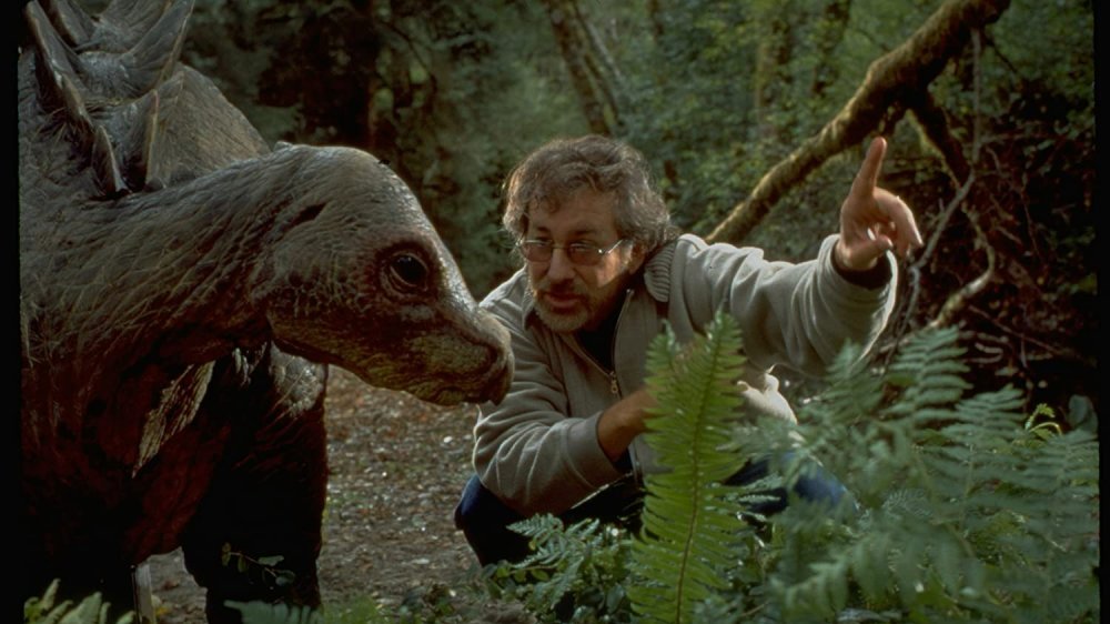 Steven Spielberg directing Jurassic Park