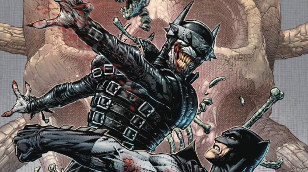 The Batman Who Laughs fighting Batman