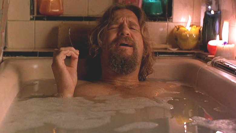 The Dude lying in bathtub