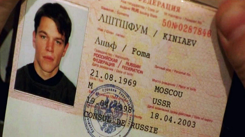 Jason Bourne passport