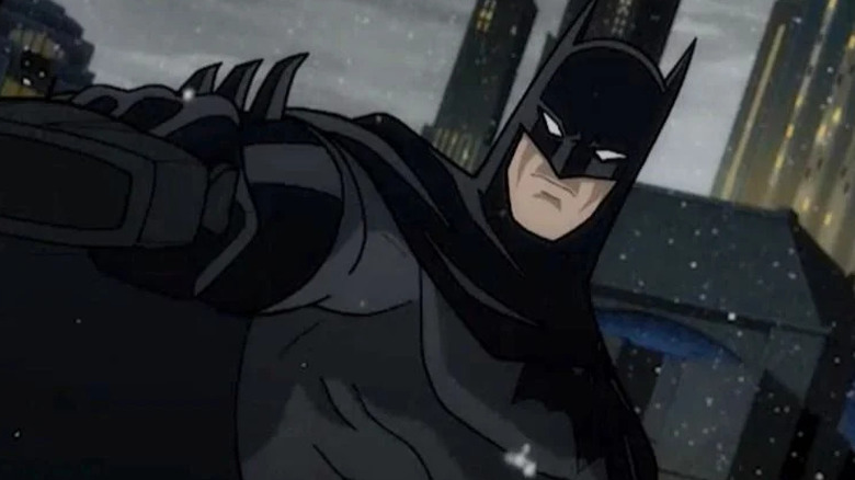 Batman grimacing