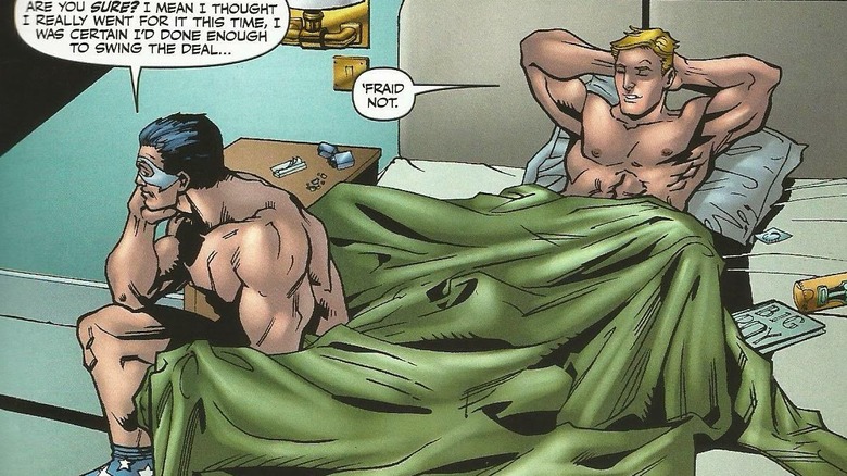 Soldier Boy and Homelander in bed together