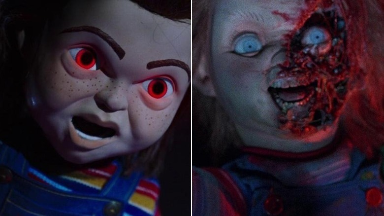 Creepy Chucky doll faces