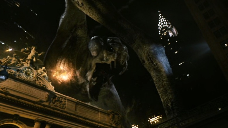 The Cloverfield monster rampages