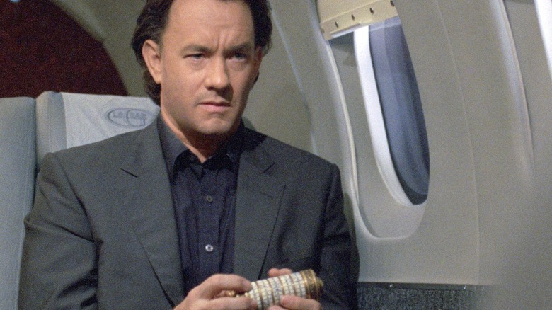 Robert Langdon with the cryptex