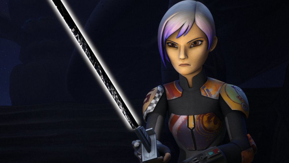 Sabine Wren wielding the Darksaber