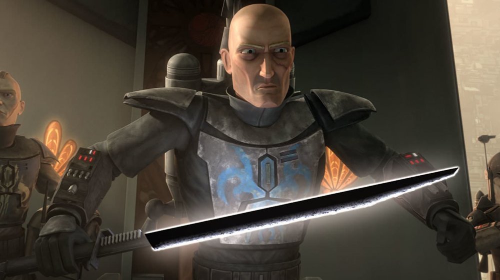 Pre Vizsla wielding Darksaber