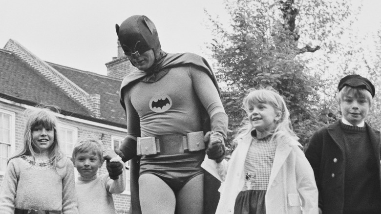 Batman with a group of children