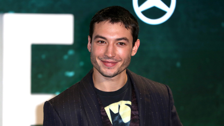 Ezra Miller posing for a photo