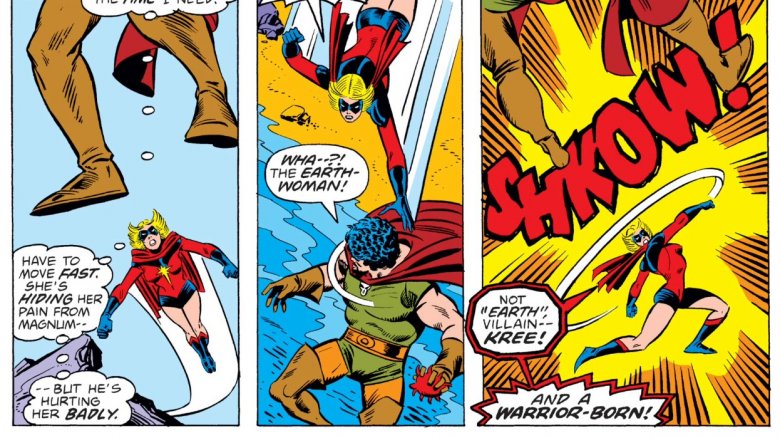 Ms. Marvel defeating Magnum