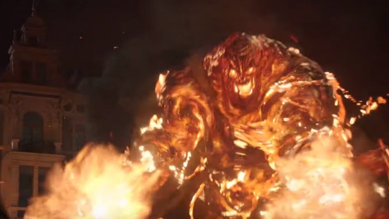 The fire elemental from Spider-Man: Far from Home