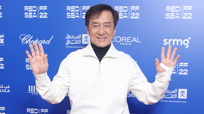 Jackie Chan waving