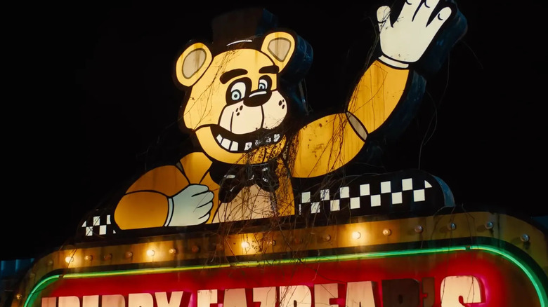 Freddy Fazbear Pizza restaurant sign