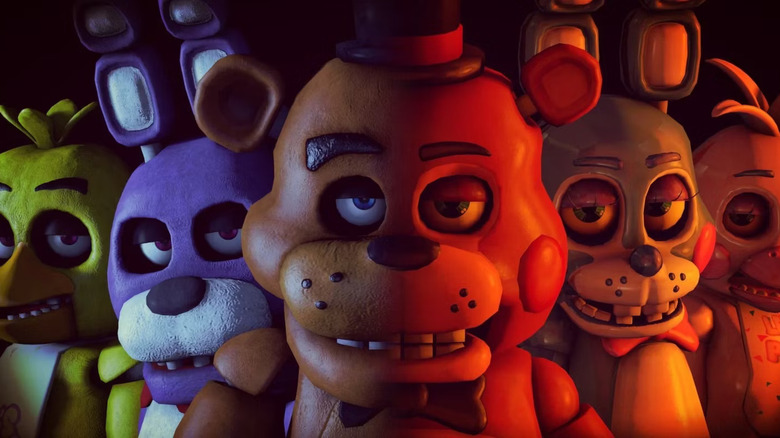 Creepy animatronics staring ahead