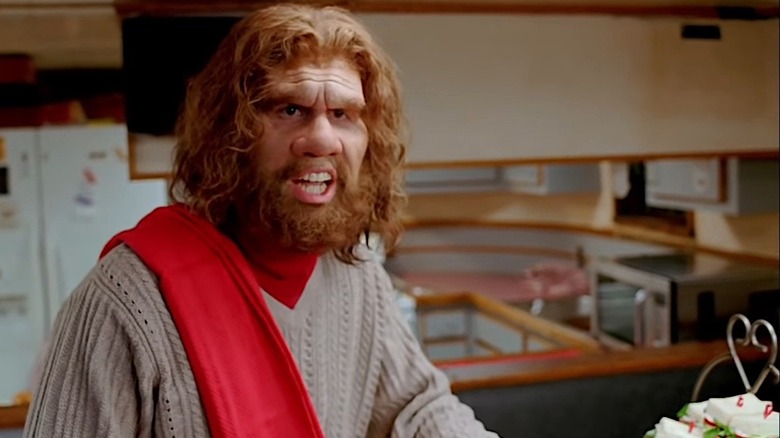 Geico Caveman in ship galley