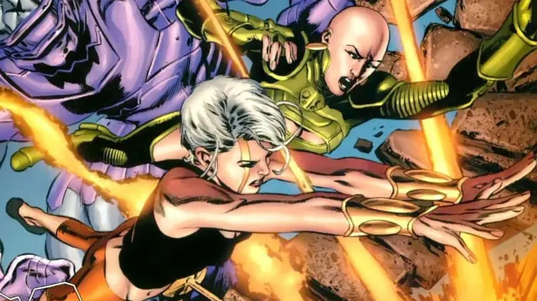 Phyla-Vell and Moondragon fight together