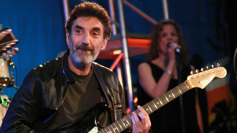 Chuck Lorre jams on guitar